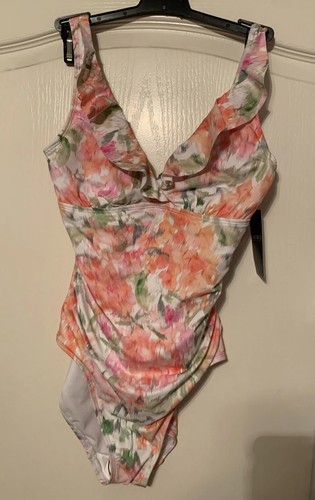 Lauren Ralph Lauren Rüschen Einteiler Badeanzug Größe 6 UVP: 160 $ - Bild 1 von 8