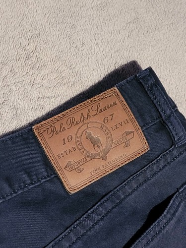 Polo Ralph Lauren Navy Blue Pants Mens 36x31 Stretch Straight Fit - Picture 9 of 11