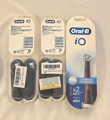 3X Oral-B iO Replacement Brush Heads 2 Ct Each -SEALED