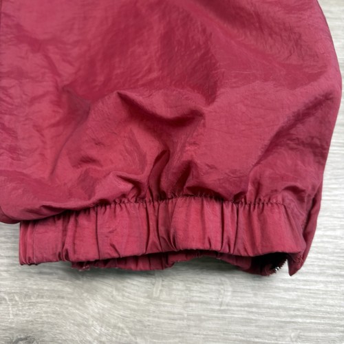 Vintage 90er Nike Track Jogginghose Jogger Gr. XXL weiß gefüttert Nylon Ankle Zip weinrot - Bild 9 von 19