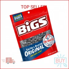 BIGS Original Salted & Roasted Sunflower Seeds, 5.35-Ounce Bags (Pack of 12)