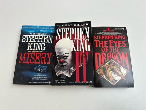 Stephen King Signet Box Gift Set IT Misery Eyes Of The Dragon - PB - Horror - Picture 2 of 24