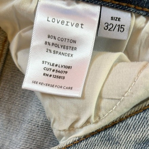 Lovervet Miracles Super High Rise Kick Flare Distressed Jeans Womens 32/15 NWT - Picture 9 of 13