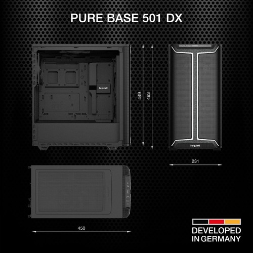 Boîtier PC Mid-Tower ATX Airflow Gaming avec 3 ventilateurs et éclairage ARGB - Photo 9/9