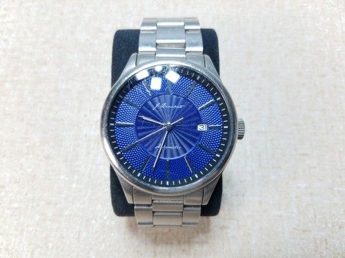 Orologio da polso uomo automatico J. Brackett 316l acciaio inox NH35A blu argento