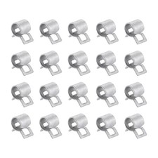 20pcs Spring Band Type Hose Clamps 4mm Silicone Vacuum Pipe Clip, Silver