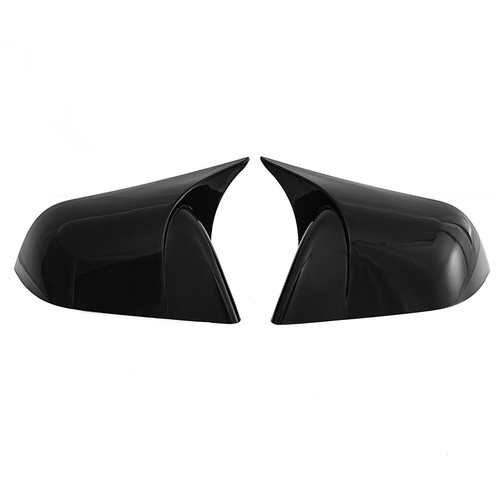 Glossy Black Horn Rear View Mirror Cover Add-on Trim For Tesla Model 3 2017-22 - Picture 5 of 9