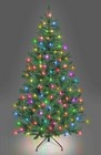 SHATCHI 4ft Pre-Lit Multicolour LED Christmas Tree Alaskan Pine Green
