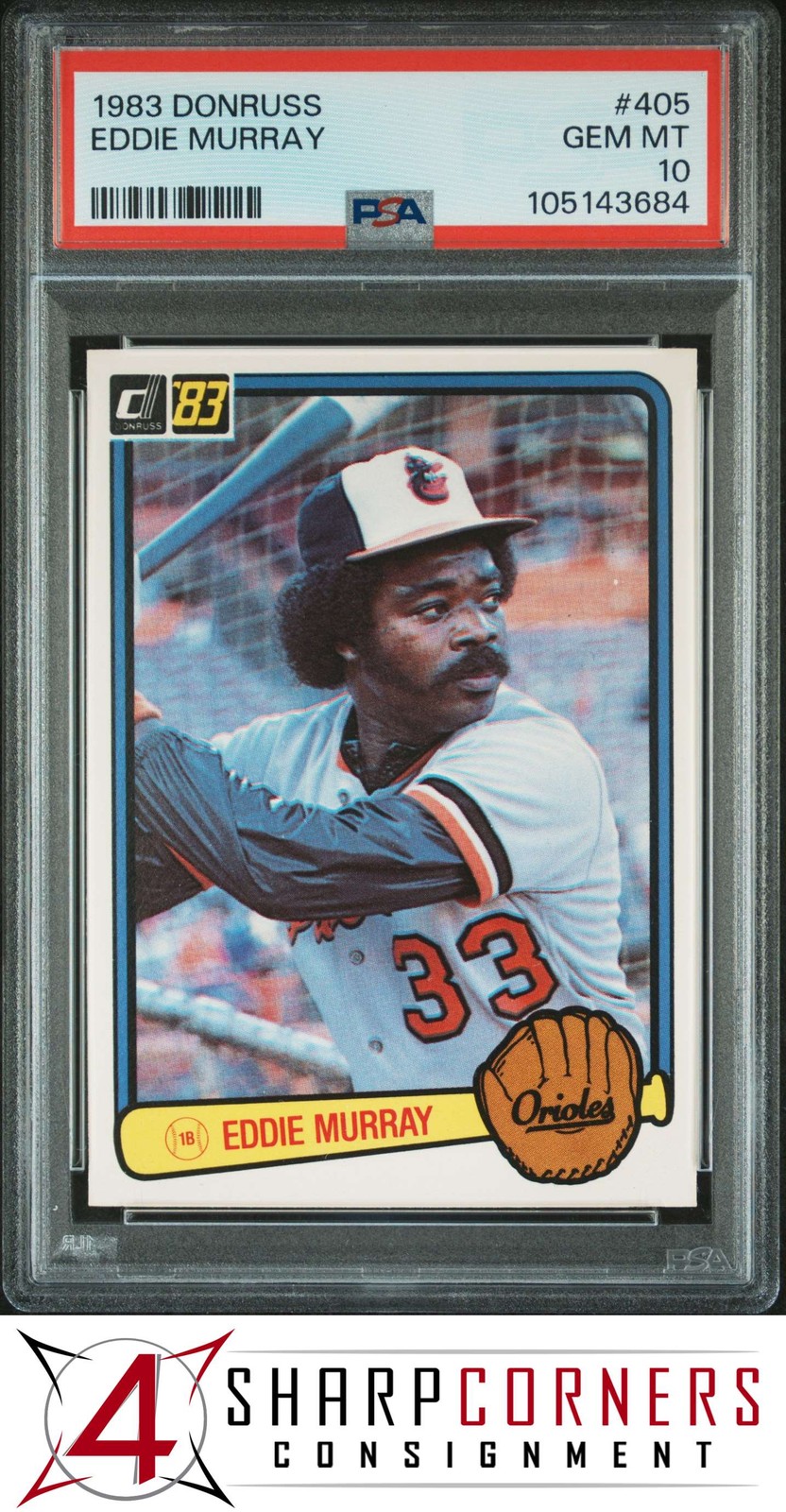 1983 DONRUSS #405 EDDIE MURRAY ORIOLES HOF PSA 10