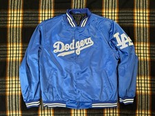 Los Angeles Dodgers Satin Quilted Jacket 3XL Fits Like 2XL Blue MLB Classic