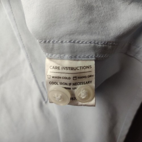 Mizzen+Main Shirt Mens Medium Light Blue Leeward Trim Fit Dress Performance - Picture 7 of 13