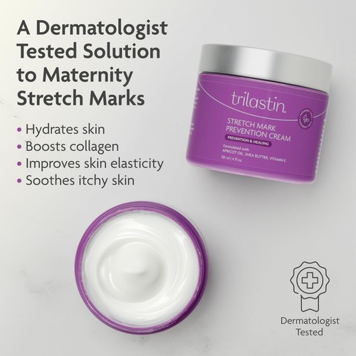 Maternity Stretch Mark Prevention Cream - Paraben-Free, Hypoallergenic, and S... - Picture 3 of 9