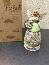 Jim Shore Heartwood Creek Angel August Birth Stone Resin Figurine