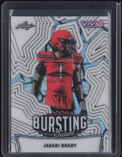 2025 Leaf Vivid Bursting With Talent Shimmer White Jabari Brady 1/1