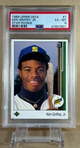 1989 Upper Deck Ken Griffey Jr. RC Rookie #1 Mariners PSA 6