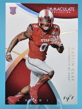 2015 Immaculate Collection Collegiate Kaelin Clay Platinum 1/1 #156 Utah Utes SP