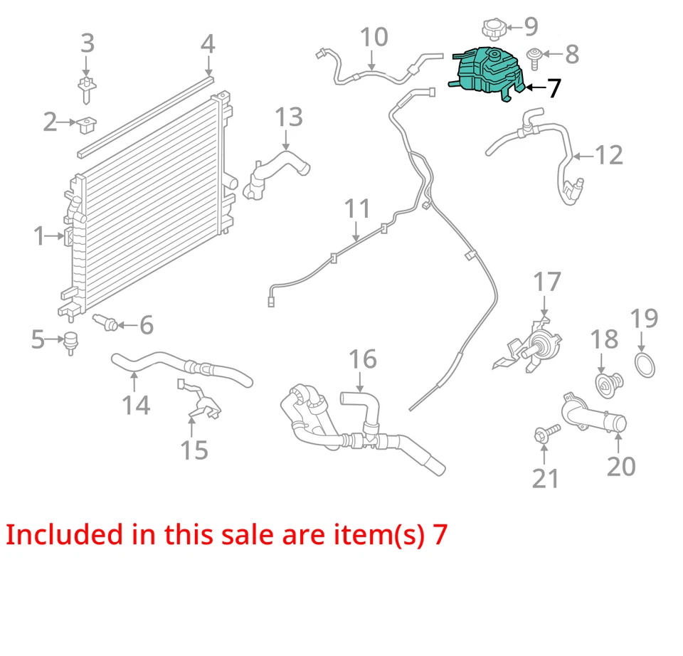 Ford Edge 2015 botella de desbordamiento de refrigerante fabricante de equipos originales 74 k millas - LKQ385575039 Foto 4 de 4