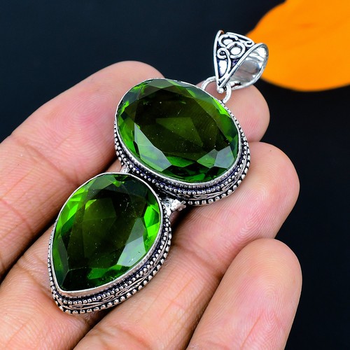 Colgante de joyería de plata esterlina 925 hecho a mano de piedras preciosas ... - Imagen 3 de 7