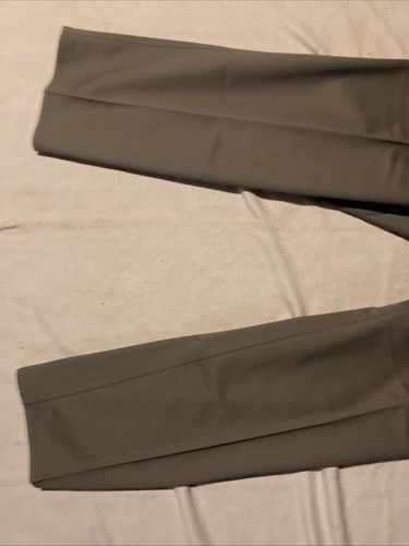 Duxbak Mens Pants 40x34 Pleated Relaxed Casuals 100% Cotton Sage Gray - Picture 11 of 17