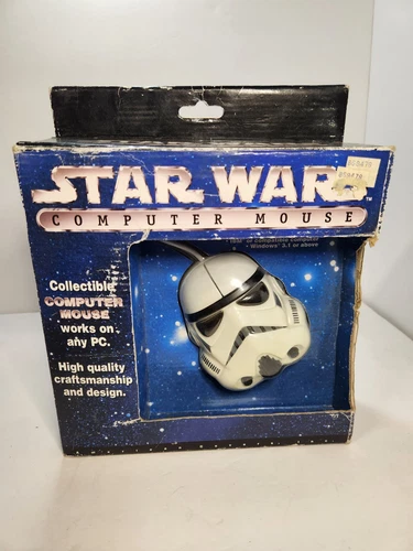 NEU Vintage Star Wars Stormtrooper Computer Maus kabelgebunden PC PS/2 Plug and Play