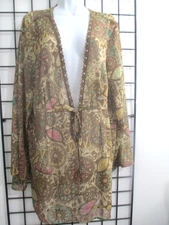 VENEZIA  🌸  SIZE 18 / 20==SHEER / BEADED TUNIC / TOPPER / COVER UP