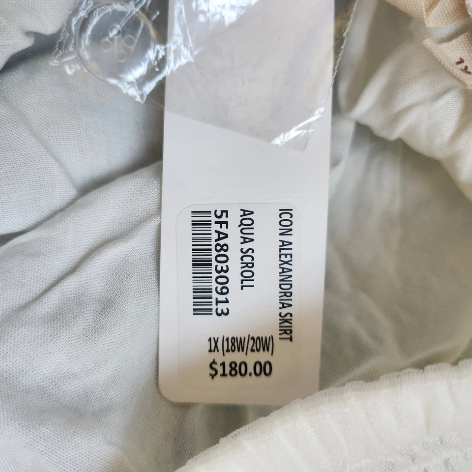 NUEVO CON ETIQUETAS SOFT AROUND Falda Talla 1X Floral Maxi Azul Hielo Icono Alejandría $180 Foto 4 de 4