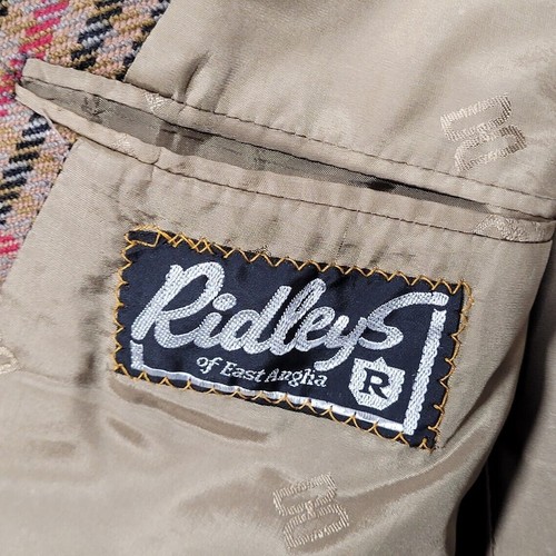 Blazer DAKS 42 R Marrón Vintage Audaz Cuadros Chaqueta Lana Tartán Cuadros Codo Parche - Imagen 15 de 17