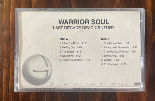 WARRIOR SOUL Last Decade Dead Century - Promo Cassette Tape 1990 Geffen Records