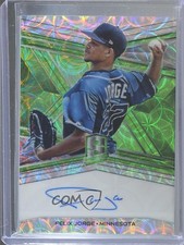 2019 Panini Chronicles Spectra Signatures Neon Green Prizm /25 Felix Jorge Auto