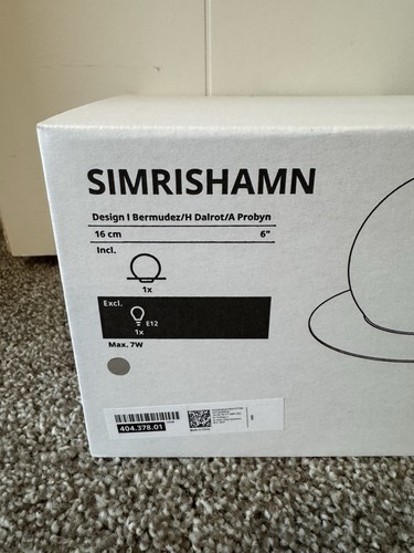 Ikea SIMRISHAMN Table/wall lamp, chrome plated/opal glass, 6 " 404.378.01 - NEW - Picture 2 of 4