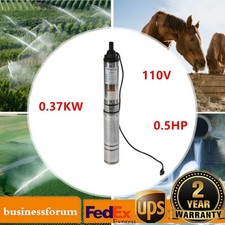 110v Submersible Deep Well Water Pump Stainless Steel Submersible Well Pump