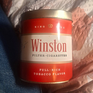 Winston King Size Filter Cigarettes 50 Count Full Rich Flavor Metal Tin w/ Lid
