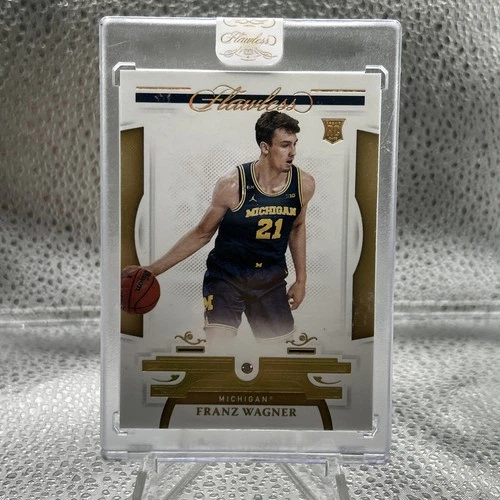 Franz Wagner 2021-22 Panini Flawless Collegiate RC Rookie Diamond /10 Michigan