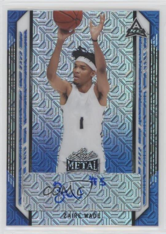 2021-22 Leaf Metal Blue Mojo /20 Zaire Wade #BA-ZW1 Auto