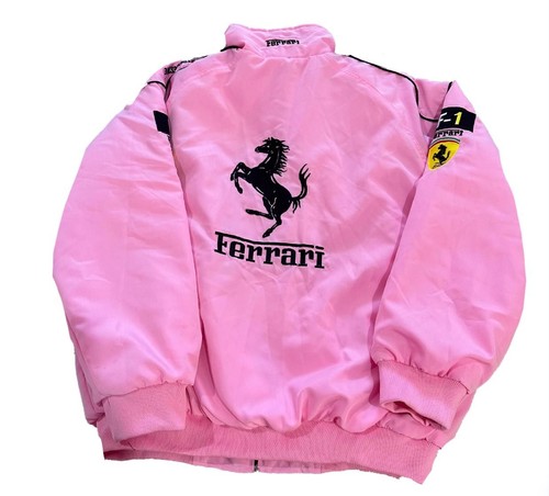 Unisex F1 Ferrari Team Racing Embroidery Cotton Padded Zip Jacket - Picture 5 of 34