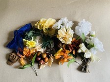 Mixed Lot Of Beautiful Artificial Flowers 1970s