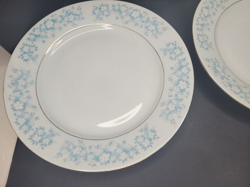 Juego De 5 Platos De Cena De Colección Montgomery Ward Danubio Azul Blanco Floral/Dorado Borde 10" - Imagen 16 de 24