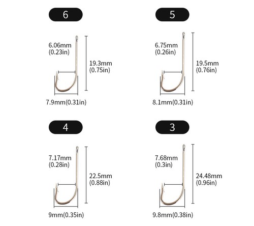 50Pcs Baitholder Bait Hook High Carbon Steel Silver Long Shank Fishing Hooks 6# - Picture 3 of 10