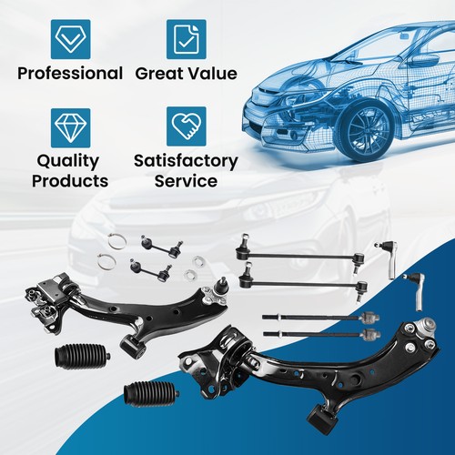 Suspension Kit Control Arm Ball Joint Tie Rod Set For 2007-2010 2011 Honda CR-V - Picture 7 of 20