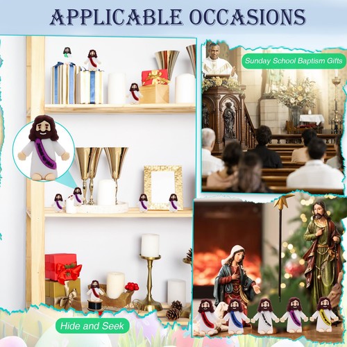 Little Jesus Figures, Mini Jesus Figurines in Bulk, Multicolor Tiny Jesus Figure - Picture 3 of 9