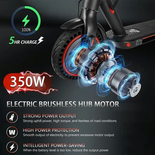 350W E-Scooter 10.4Ah | Lange Fahrten – Ideales Geschenk fur Kinder – Ohne abe! - Bild 4 von 15