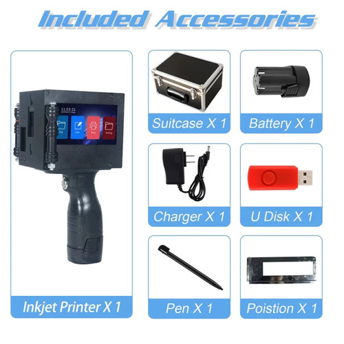 50mm Handheld Inkjet Printer Gun for QR Barcode Batch Number Logo Expiry Date  - Picture 6 of 6