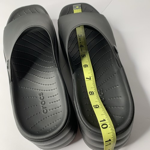 Crocs Skyline sandali donna plateau slide taglia 9 neri tacco grosso 3” - Foto 8 di 13