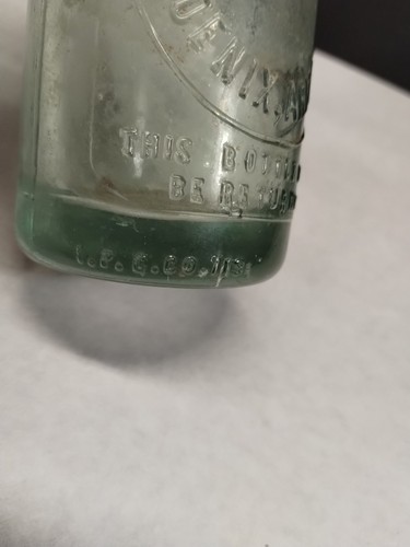 Antique Phoenix Bottling Works Arizona Soda Bottle Crown Top Slugplate Square - Picture 7 of 12