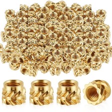 300 Pcs M3 Threaded Inserts x D5 x L4 Heat Set x x L4, gold 