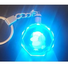 Pokemon Psyduck Keychain Crystal LED Light Up Keyring Bag Charm Gift