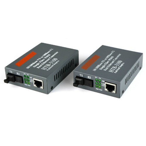 HTB-3100AB Single Fiber SC External Power Supply Optical Media Converter 10/100M - Afbeelding 3 van 12
