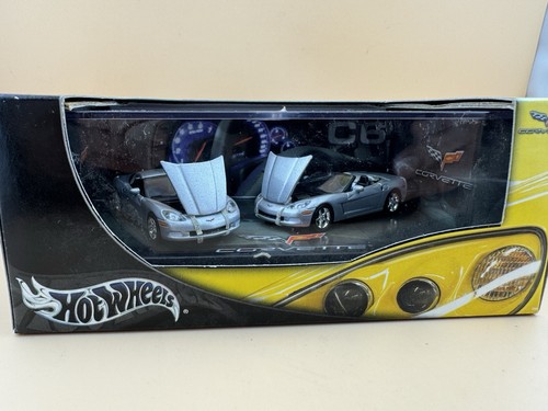 🔥 Juego de 2 autos Corvette C6 2003 Hot Wheels 1/64 sellado de fábrica RARO 🔥 - Imagen 2 de 15