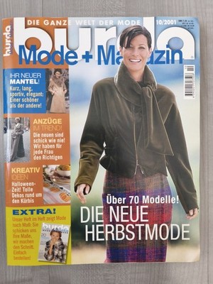 Burda Mode + Magazin 10/2001 mit Nähjournal Schnittmuster Herbstmode