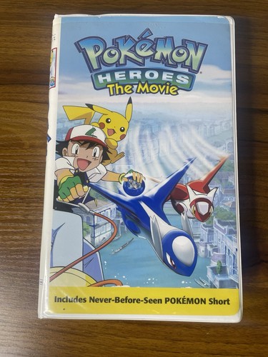 Pokemon Heroes The Movie (VHS, 2003) Clamshell Vintage Pokémon RARE TESTED